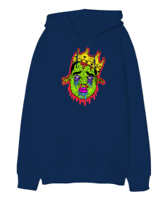 Notorious B.I.G. Rapper Tasarım Baskılı Oversize Unisex Kapüşonlu Sweatshirt