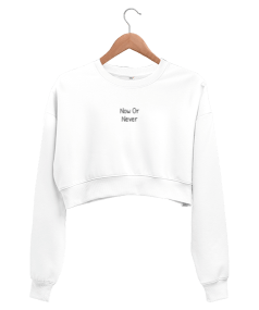 Now Or Never Kadın Crop Sweatshirt