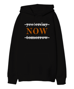 Now Oversize Unisex Kapüşonlu Sweatshirt