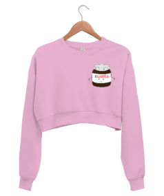 NUTELLA CROP SWEATSHİRT Kadın Crop Sweatshirt