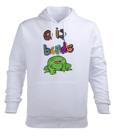 o iş bende kurbağası Erkek Kapüşonlu Hoodie Sweatshirt