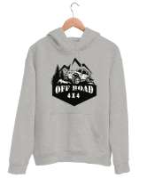 Off Road 4x4 - Zorlu Sürüş Gri Unisex Kapşonlu Sweatshirt - Thumbnail