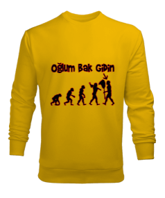 Oğlum bak git baskılı erkek Erkek Sweatshirt