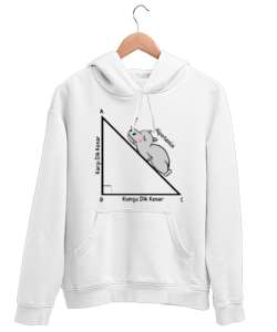 Öğretmen günü hediyesi matematik öğretmenine hediye yaratıcı öğretmenler günü hediyeleri hipotenüs ü Beyaz Unisex Kapşonlu Sweatshirt