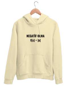 Öğretmen günü hediyesi matematik öğretmenine hediye yaratıcı öğretmenler günü hediyeleri negatif olm Krem Unisex Kapşonlu Sweatshirt