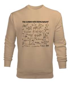 Öğretmen günü hediyesi matematik öğretmenine hediye yaratıcı öğretmenler günü hediyeleri tam olarak Camel Erkek Sweatshirt