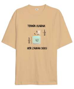 Öğretmen günü hediyesi matematik öğretmenine hediye yaratıcı öğretmenler günü hediyeleri teknik olar Camel Oversize Unisex Tişört