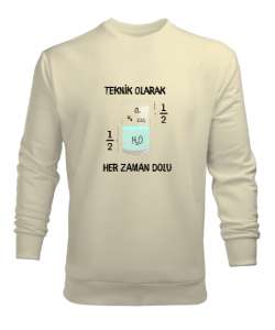 Öğretmen günü hediyesi matematik öğretmenine hediye yaratıcı öğretmenler günü hediyeleri teknik olar Krem Erkek Sweatshirt