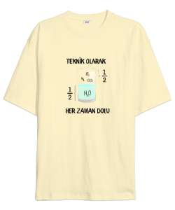 Öğretmen günü hediyesi matematik öğretmenine hediye yaratıcı öğretmenler günü hediyeleri teknik olar Krem Oversize Unisex Tişört