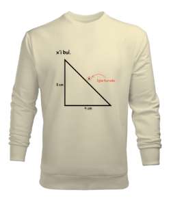 Öğretmen günü hediyesi matematik öğretmenine hediye yaratıcı öğretmenler günü hediyeleri xi bul özel Krem Erkek Sweatshirt