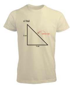 Öğretmen günü hediyesi matematik öğretmenine hediye yaratıcı öğretmenler günü hediyeleri xi bul özel Krem Erkek Tişört