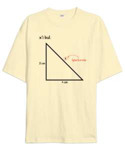 Öğretmen günü hediyesi matematik öğretmenine hediye yaratıcı öğretmenler günü hediyeleri xi bul özel Krem Oversize Unisex Tişört