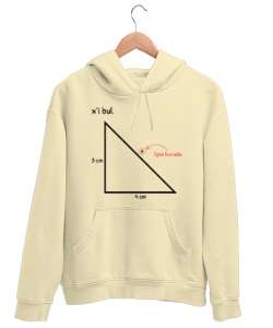 Öğretmen günü hediyesi matematik öğretmenine hediye yaratıcı öğretmenler günü hediyeleri xi bul özel Krem Unisex Kapşonlu Sweatshirt