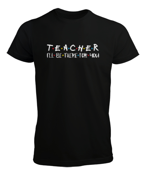 Tisho - Öğretmen - Slogan - Teacher Siyah Erkek Tişört