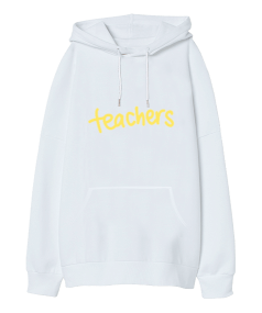 Öğretmen teacher Oversize Unisex Kapüşonlu Sweatshirt