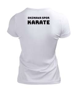 Okinawa Spor Karate Beyaz Kadın Tişört