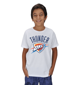 Oklohoma City Thunder Çocuk Beyaz T-Shirt Çocuk Unisex