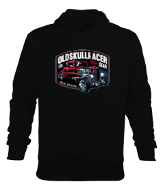 Oldskull Racer Hotrod Erkek Kapüşonlu Hoodie Sweatshirt