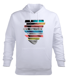 oldum rengarenk Erkek Kapüşonlu Hoodie Sweatshirt