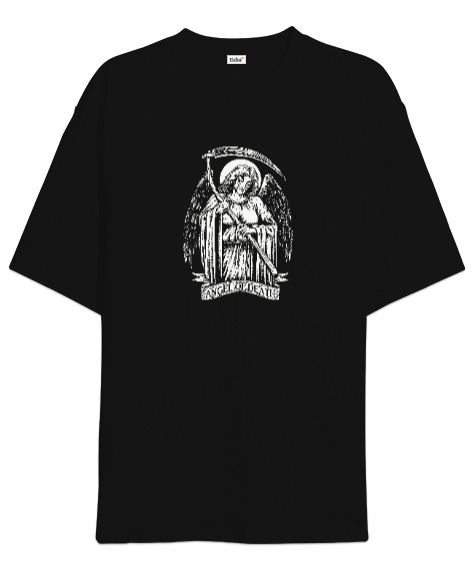 Tisho - Ölüm Meleği - Angel Of Death Siyah Oversize Unisex Tişört