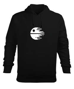 Ölüm Yıldızı Siyah Erkek Kapüşonlu Hoodie Sweatshirt