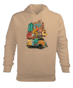 On the road Erkek Kapüşonlu Hoodie Sweatshirt