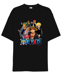 One Piece Anime Baskılı Oversize Unisex Tişört