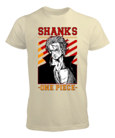 One Piece Anime Shanks Tasarım Baskılı Erkek Tişört