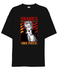 One Piece Anime Shanks Tasarım Baskılı Oversize Unisex Tişört