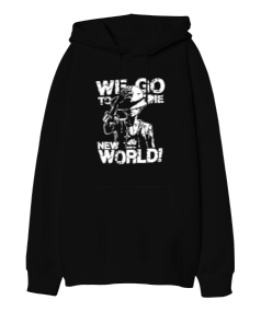 One Piece Anime Tasarım Baskılı Oversize Unisex Kapüşonlu Sweatshirt