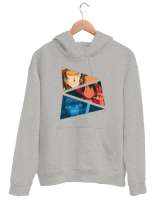 One Piece Kardeşler Gri Unisex Kapşonlu Sweatshirt - Thumbnail