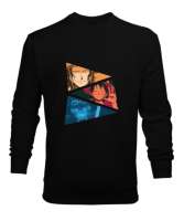 One Piece Kardeşler Siyah Erkek Sweatshirt - Thumbnail