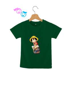 One Piece Luffy Çimen Yeşili Çocuk Unisex