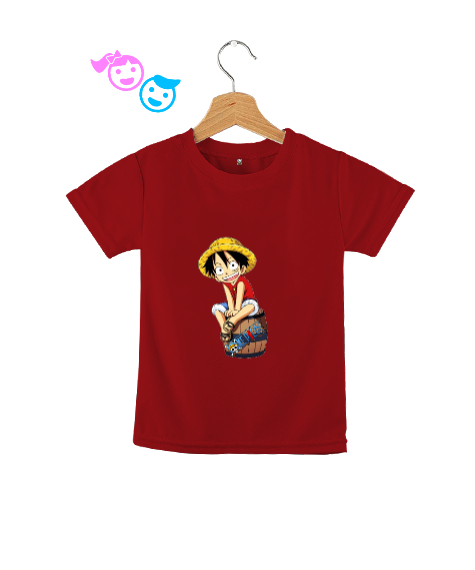 Tisho - One Piece Luffy Kırmızı Çocuk Unisex