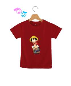 One Piece Luffy Kırmızı Çocuk Unisex