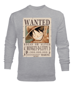 one piece lufy Erkek Sweatshirt