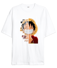 One Piece Monkey D. Luffy Anime Tasarım Baskılı Oversize Unisex Tişört