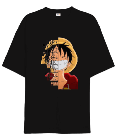 One Piece Monkey D. Luffy Anime Tasarım Baskılı Oversize Unisex Tişört