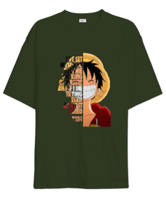 One Piece Monkey D. Luffy Anime Tasarım Baskılı Oversize Unisex Tişört