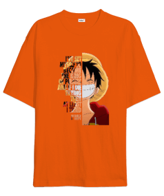 One Piece Monkey D. Luffy Anime Tasarım Baskılı Oversize Unisex Tişört