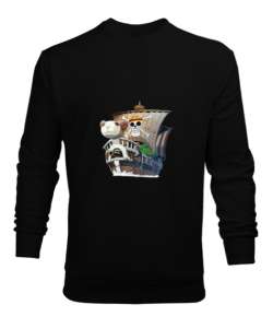 One Piece Sunny Go Siyah Erkek Sweatshirt