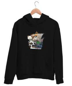 One Piece Sunny Go Siyah Unisex Kapşonlu Sweatshirt