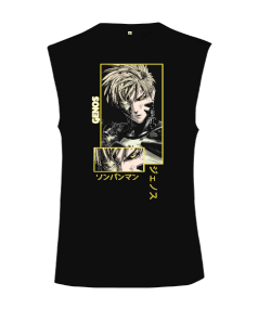 One Punch Man GENOS Baskılı Kesik Kol Unisex Tişört