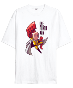 One Punch Man Saitama Baskılı Oversize Unisex Tişört