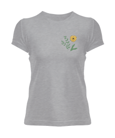 Önlü arkalı çiçek desenli Kadın Tişört