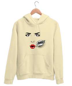 OPSS - Woman Face Krem Unisex Kapşonlu Sweatshirt