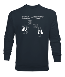 Optimism Pessimistic Füme Erkek Sweatshirt