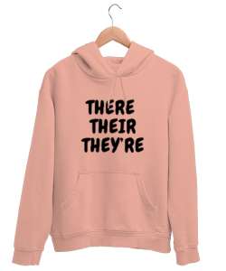 Orada Onların Onlar There Their Theyre İngilizce Öğretmeni Öğretmenler günü Hediyesi Yavru Ağzı Unisex Kapşonlu Sweatshirt