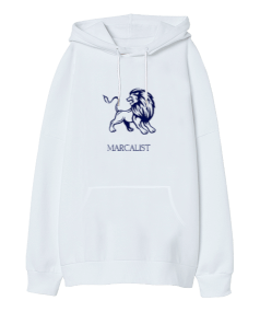 Original Lion 3 - Marcalist Oversize Unisex Kapüşonlu Sweatshirt