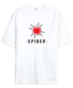 Örümcek - Spider Beyaz Oversize Unisex Tişört